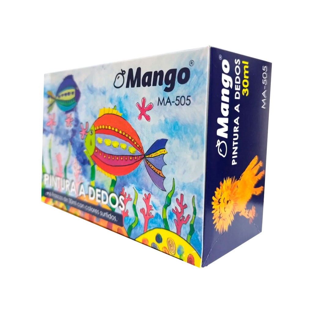 Pintura al Dedo Mango 6 colores