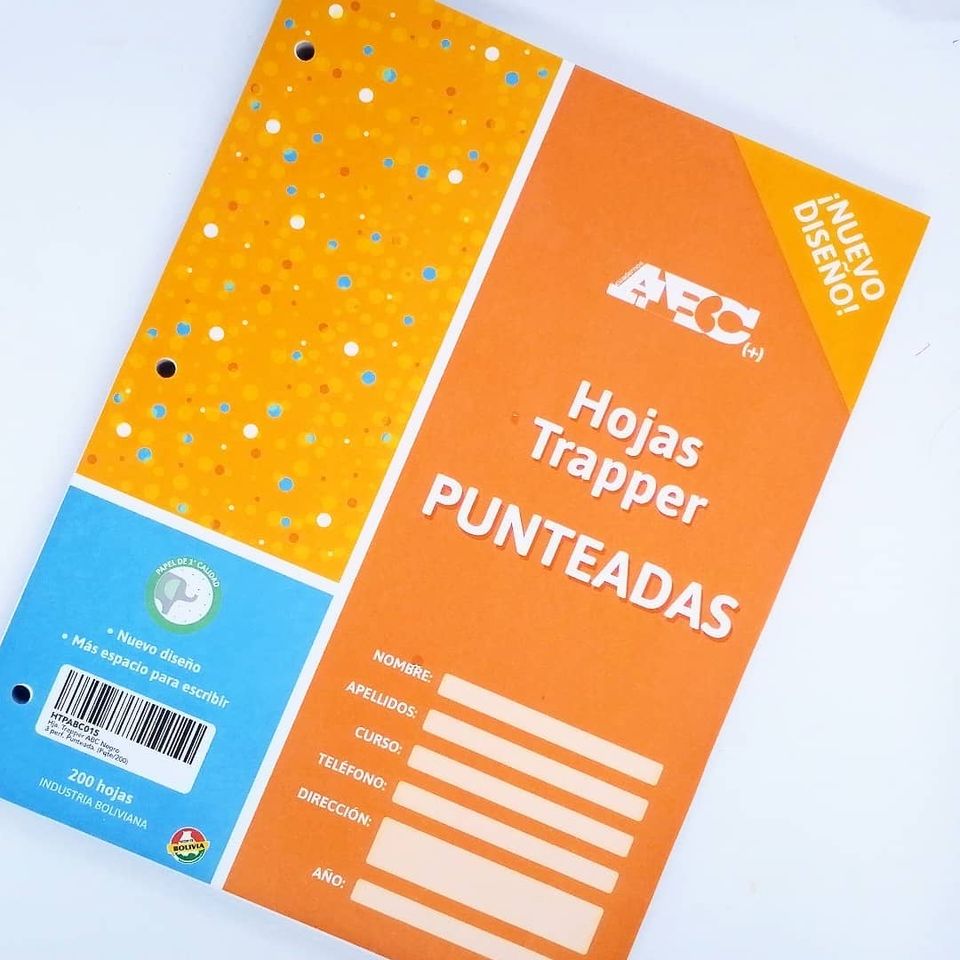 Hojas Traper ABC  PUNTEADAS 5P 200 hojas