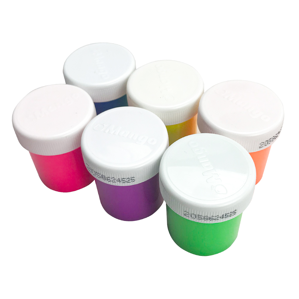 Pintura al Dedo Mango Fluorecente 6 Colores