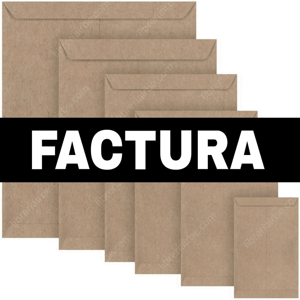 Sobre Manila T/Factura 50 PCS Pequeño