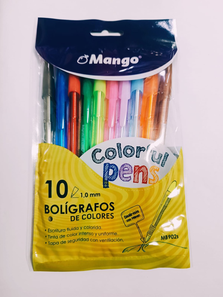 Boligrafo Mango Color Ful 10 Colores