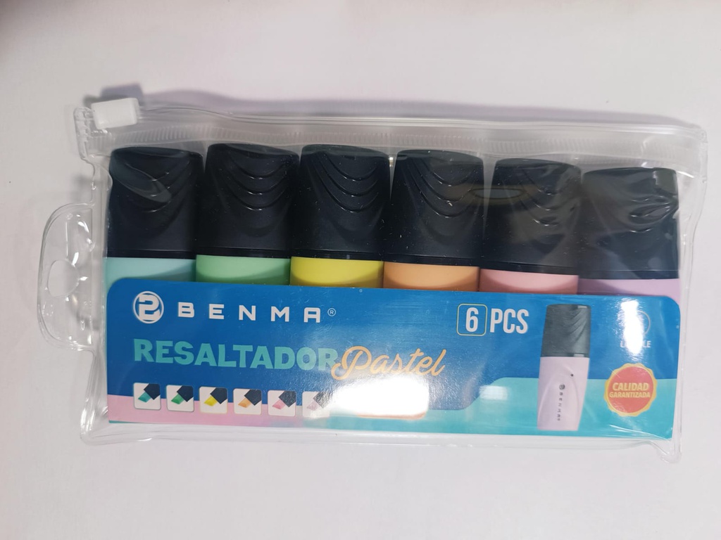 Resaltador Pequeño Benma de 6 Colores