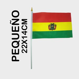 Banderitas mango plastico tricolor PEQUEÑO 16*24