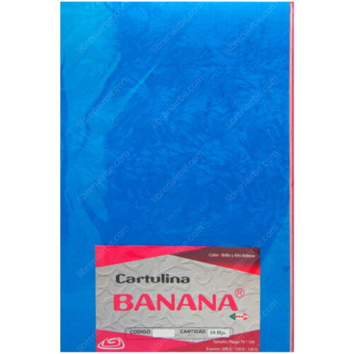 Cartulina banana OFICIO paquete de 25 hojas