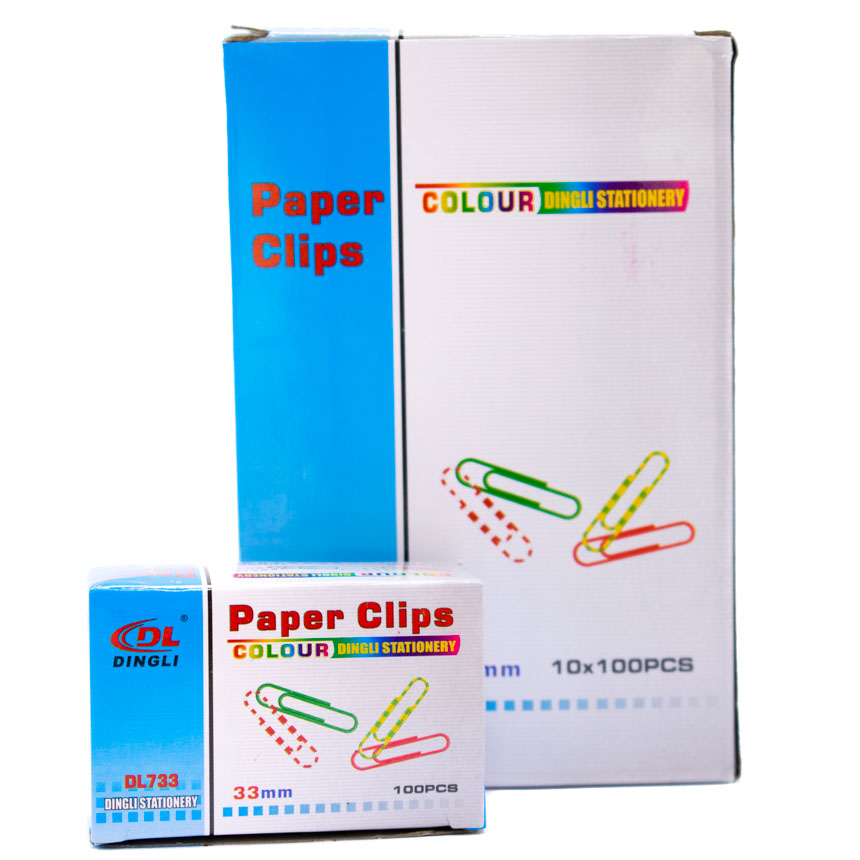 Clips Metalico color 33mm, 10x100pcs