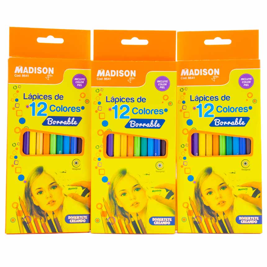 Color Largo Borrable Madison 12 Colores