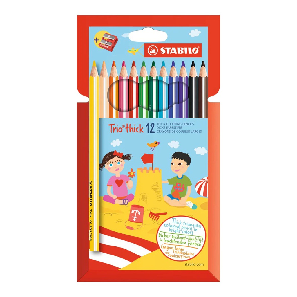 Color Largo Jumbo Stabilo Trio 12 Colores