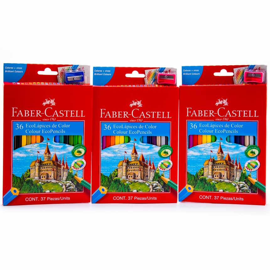 Color largo Faber Castell 24 colores + tajador