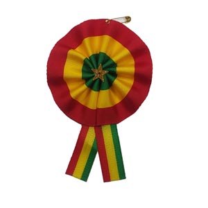 Escarapela borde dorado Tricolor DIAMETRO 8CM, 12PCS