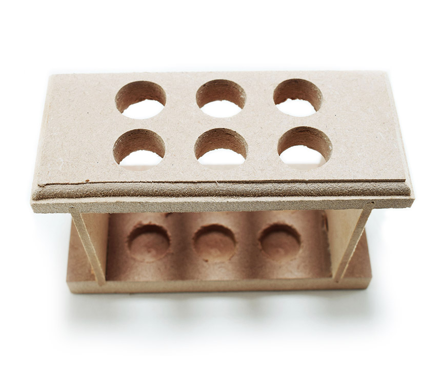 Gradilla para 6 tubos de ensayo