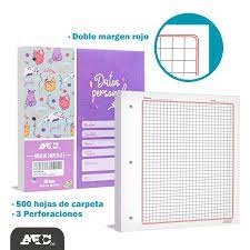 Hojas de carpeta cuadro NORMAL ABC 500hjs