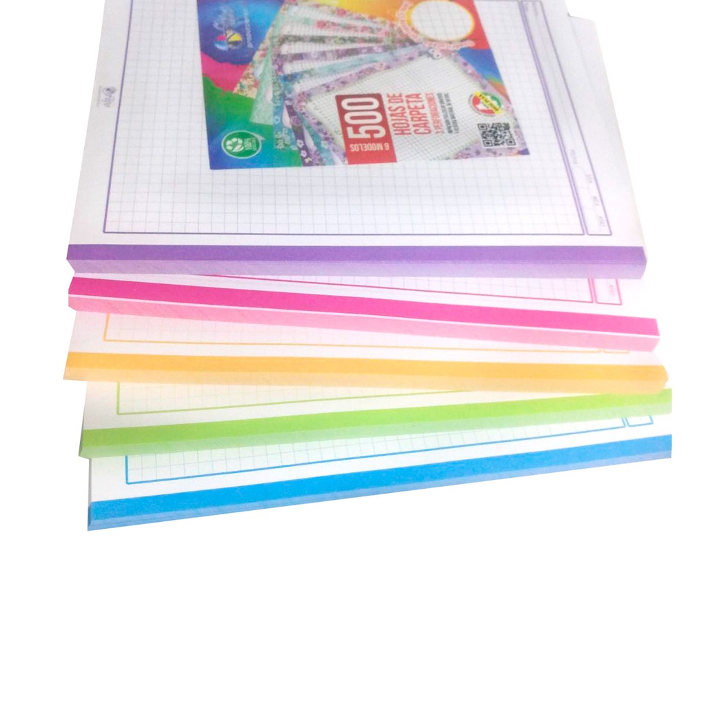 Hojas de carpeta FLIPO/ 5 COLOR 500 hojas