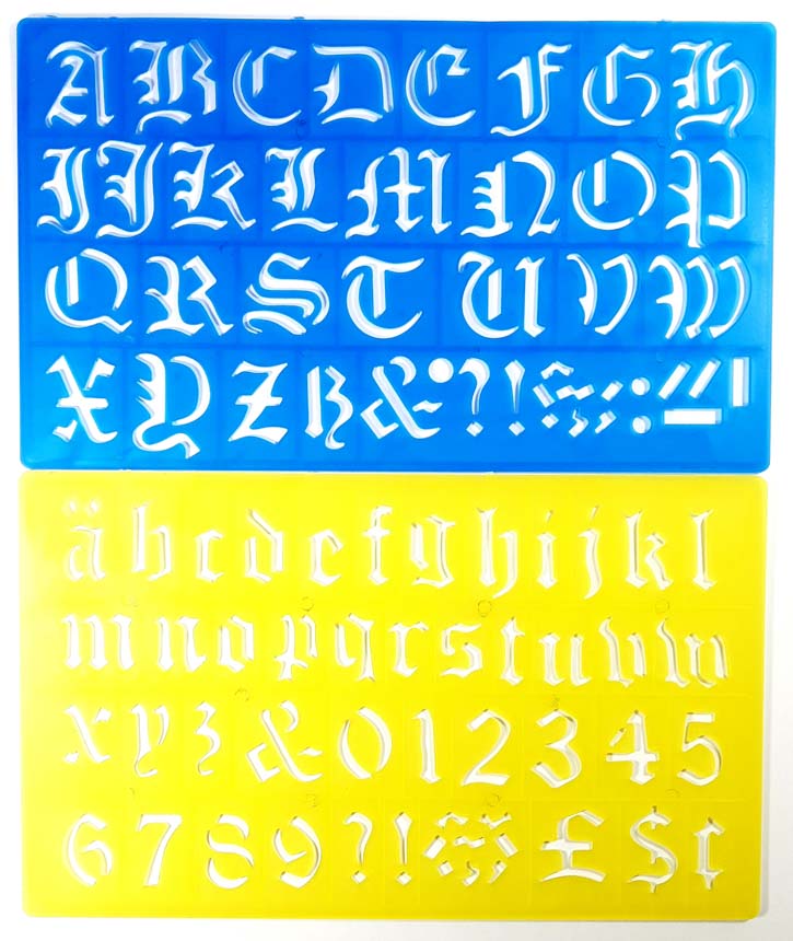 Leterin de Letras Goticas juego de 3pcs