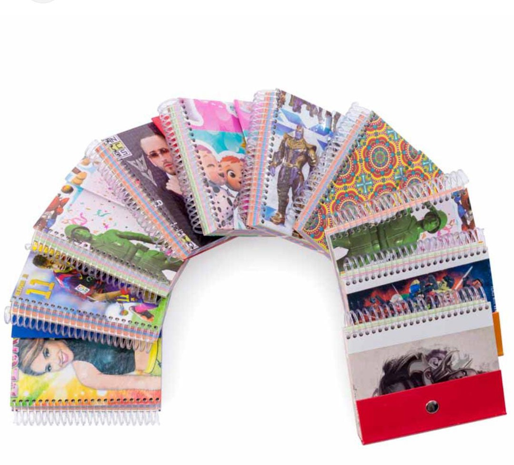 Anotacion Grande con Solapa 14x17cm 180hjs 10pcs a Color