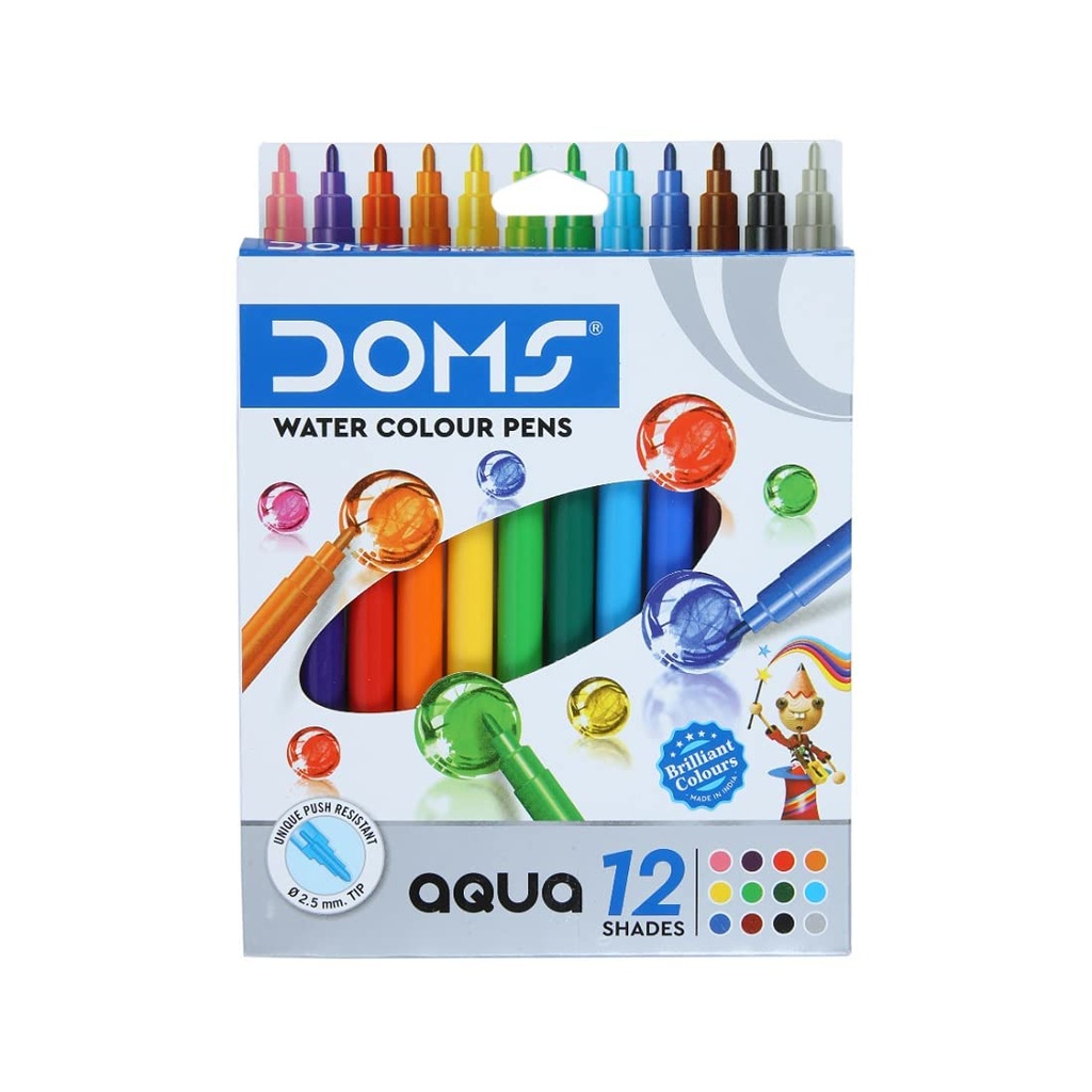 Marcador aqua water colour pens DOMS -12pcs
