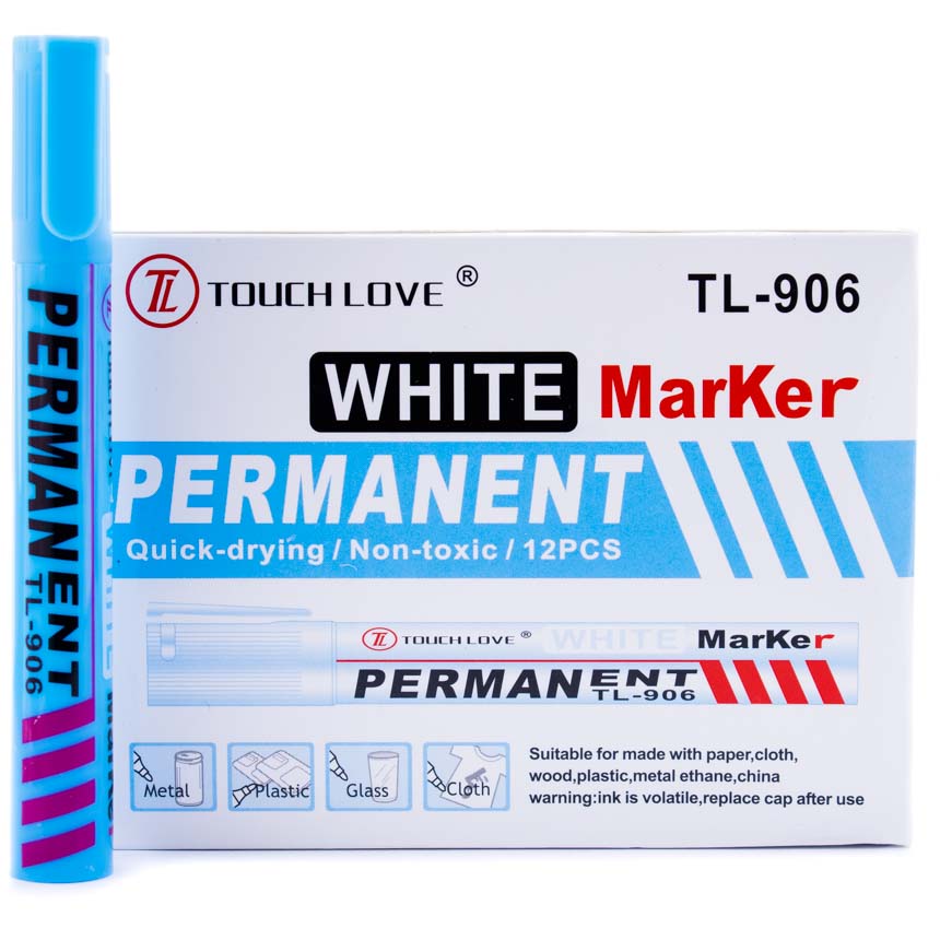 Marcador permanente BLANCO 12PCS Marker