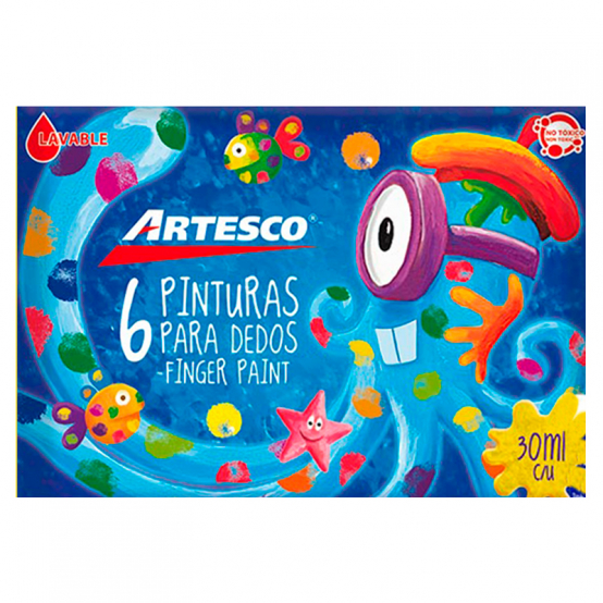Pintura al Dedo Artesco 6 colores