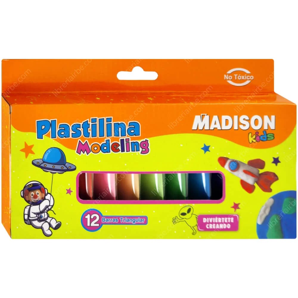 Plastilina Madison Triangular 12 Colores