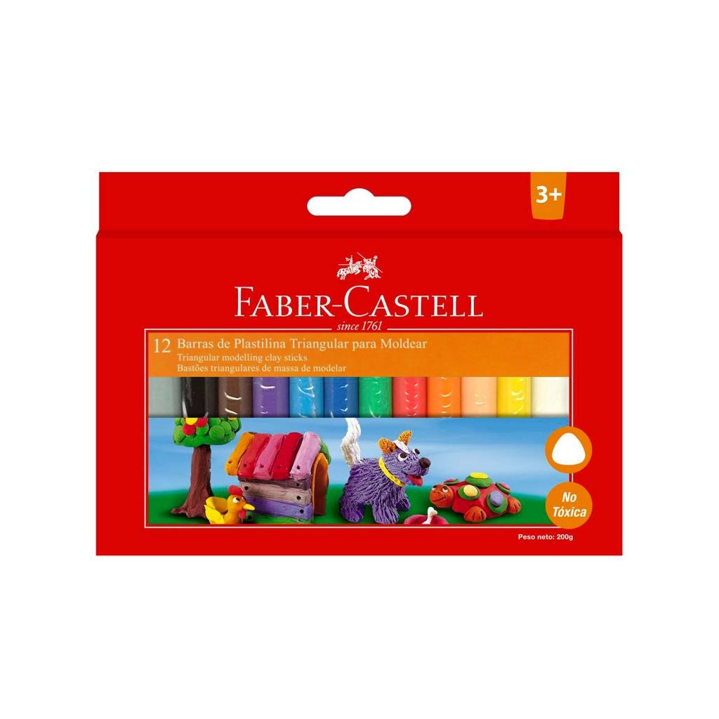 Plastilina Triangular Faber Castell 12 Colores