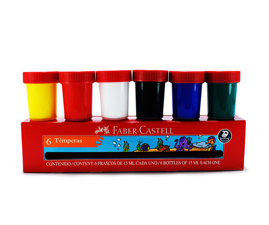 Tempera Faber Castell 6 Colores