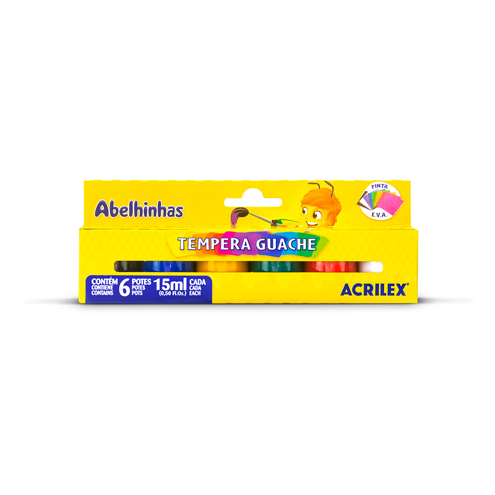 Tempera ACRILEX Guache 6 Colores