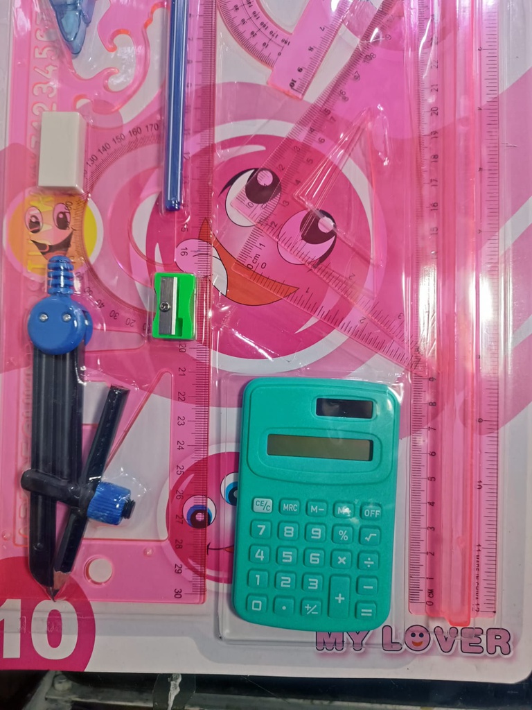 Estuche Geometrico Completo + Calculadora Mas Color