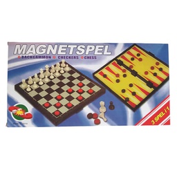 [2029] Ajedrez  mediano  3 en 1 caja rojo