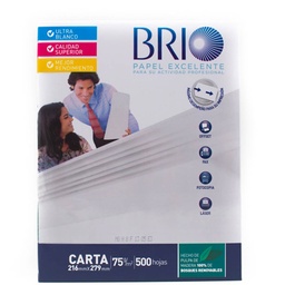 [PJ-BRIO-CAR75-P] Papel Bond BRIO 75gr. Tamaño (Carta) 500hjs