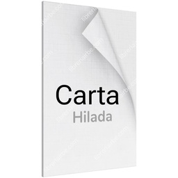 [HI-CAR-BLA] Cartulina HILADA Blanco/Carta 100hjs