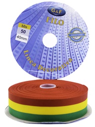 [CTB-40X50] Cinta Tricolor ROLLO Boliviana 40mmx50m