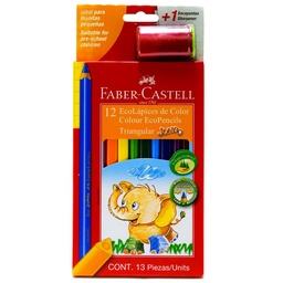[5012APCN] Color Largo Jumbo Faber Castell 12 Colores + Tajador