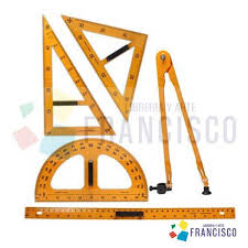 [GEO-MAD] Estuche Geometrico Madera 5PCS