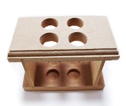 [GRAD-4T] Gradilla para 4 tubos de ensayo