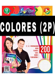 [TF2H-1] Hojas Traper Normal de COLORES Flipo 200hjs (2P)