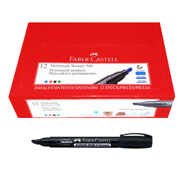 Marcador 54E  Permanente Faber Castell 12pcs