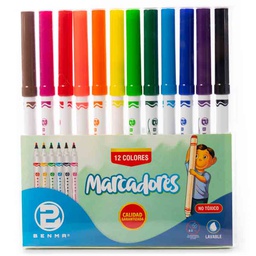 [892/BE12] Marcador Escolar Benma 12 Colores