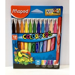 [845420] Marcador Maped Jungle - 12colores