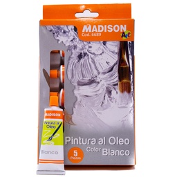 [6689] Pintura Oleo Madison Blanco 5pcs 45ml