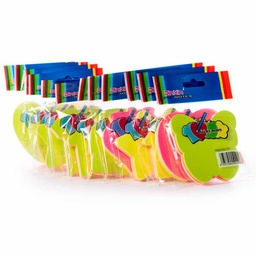 [Y01-2-5] Taco de posit o nota adhesivas de FIGURAS de 4 Colores 7.6x7.6cm