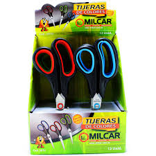 [2970] Tijera de colores grandes MILCAR 7.5 12PCS