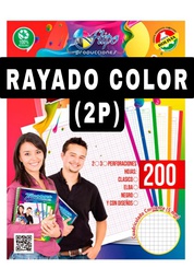 [HTRF2H] Hojas Traper RAYADO Colores Flipo 200hjs (2P)