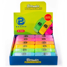 [BG24] Borradores Grande Benma Fluorecente 24PCS Nro 3