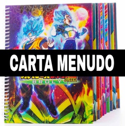 Anillado Artesanal Carta MENUDO 100hjs